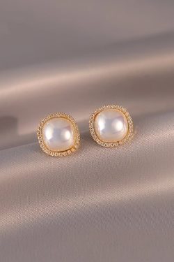 High-End Vintage Colorful Diamond Earrings for Women - Elegant Parisian Style Jewelry