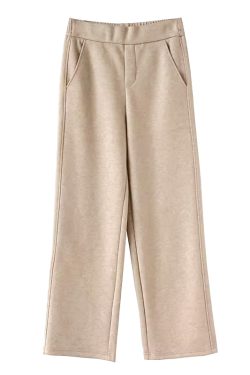 High-Waisted Acetic Acid Wool Wide-Leg Pants for Women - Autumn Winter Style, Draped, Loose-Fitting, Slimming Casual Long Trousers