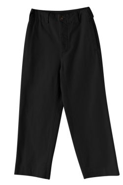 High-Waisted British Twill Cotton Paris Button Pants, Loose Straight-Leg Wide-Leg Jeans for Effortless Style