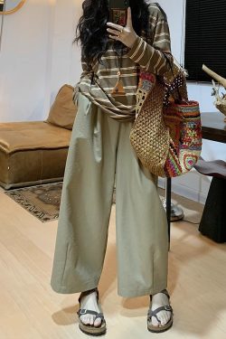 High-Waisted Japanese-Style Balloon Pants for Women - Casual Wide-Leg Design, Petite Fit, Spring/Summer 2025 Collection
