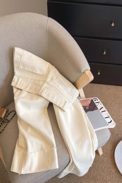 High-Waisted Minimalist Women's Summer Thin Denim Cropped Pants with Spliced Fringe - Petite Straight-Leg Style 2025