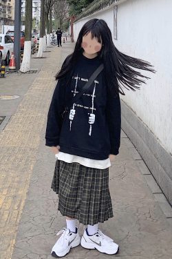 High-Waisted Plaid Pleated Skirt for Women, Retro Japanese A-Line Skirt, Mid-Length Spring Autumn Fashion, Slimming Style