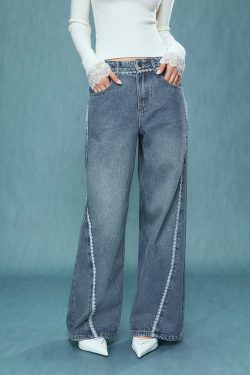 High-Waisted Wide-Leg Jeans for Women - Autumn Winter 2024 Loose Relaxed Fit Casual Pants
