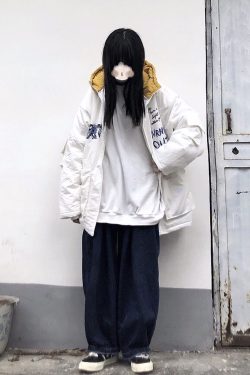 Hooded Cotton Jacket for Winter - Retro Loose Fit Thick Outerwear, Warm Trendy Bread Jacket Inspired by Y2K Fashion
