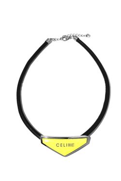 Inverted Triangle Black Leather Choker Necklace for Women - Light Luxury Clavicle Chain, Trendy High-End Design