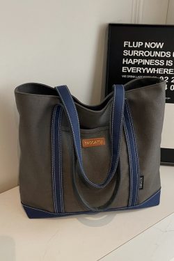 Japanese Harajuku Large-Capacity Canvas Tote Bag for Women, 2025 Simple Design for College, Class, and Commuting