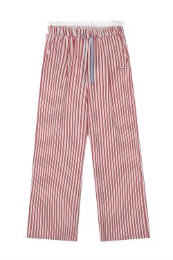 Japanese-Style High-Waisted Lace Spliced Striped Casual Pants for Women - Slim Straight Wide-Leg Summer Trousers