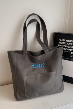 Japanese-Style Large Capacity Canvas Tote Bag for Women - 2025 Shoulder Bag for Students and Early Morning Commutes