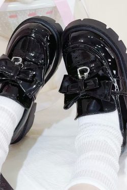 Japanese-Style Low-Heeled Loafers for Women - Transfer Student Love Letter Design Small Leather Shoes