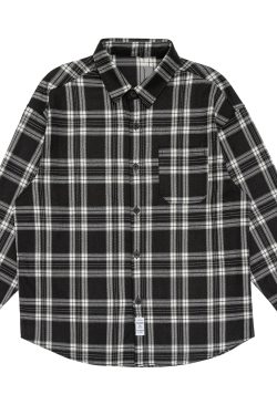 Japanese-Style Plaid Long Sleeve Shirt for Men and Women, Trendy Loose Fit Lapel Outerwear for Spring and Autumn