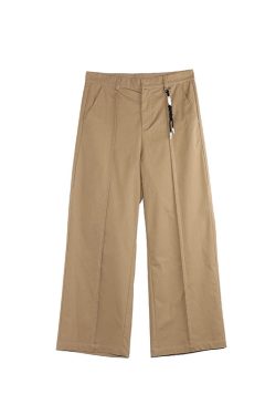 Khaki High-Waisted Structured Wide-Leg Casual Trousers - Trendy Y2K Style, Chic and Comfortable, Perfect for Everyday Wear