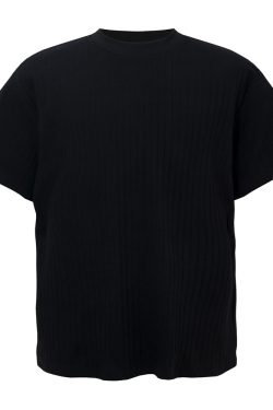 Knitted Slim Fit T-Shirt with Small Neckline and Clean Fit Short Sleeves for Summer - Trendy Wheat Color