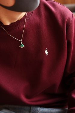 Korean Style Casual Minimalist Embroidered Logo Round-Neck Sweatshirt for Men - Trendy Solid Color Pullover Top for Spring