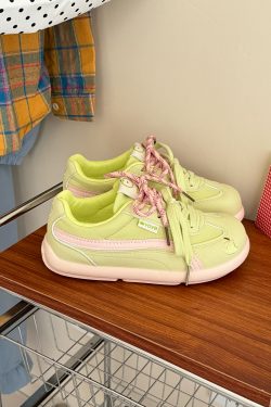 Korean Style De Xun Sneakers for Women - 2025 Versatile Casual Sports Shoes, Trendy Lychee Park Fashion Footwear