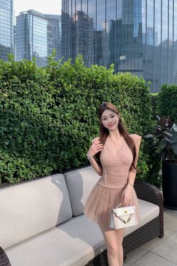 Korean Style Elegant Two-Piece Summer Dress Set for Women - Unique, Light, and Beautifully Designed Outfit