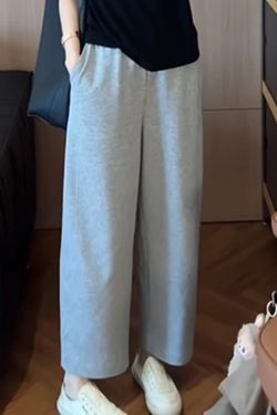 Korean Style High-Waisted Solid Color Casual Pants for Women - 2025 Summer Fashion, Youthful Slimming Fit