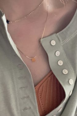 Korean Style Mini Water Droplet Pendant Necklace - Elegant Charm for Y2K and 90s Fashion Lovers