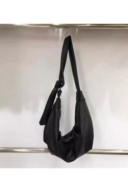 Korean Style Vintage Soft Leather Dumpling Bag - Large Capacity, Wrinkled Design, Casual Shoulder & Crossbody Bag for Effortless Style