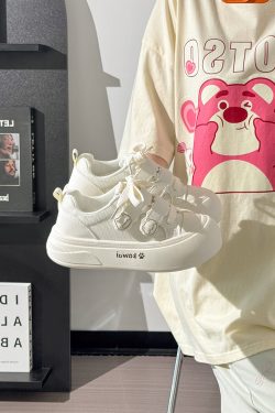 Korean Style White Mesh Sneakers for Women - Breathable Round Toe Summer Shoes, Versatile Big Head Design