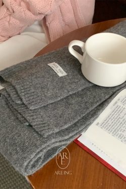 Korean Style Wool Knitted Scarf for Autumn/Winter 2024, Warm and Cozy Fashion Accessory