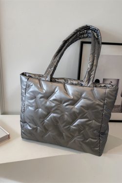 Large Capacity Down Cotton Tote Bag for Women - Spring Summer 2025 Fashion Trend Handbag for Commuting