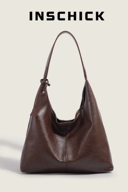 Large Capacity Soft Leather Tote Bag for Women - Vintage Underarm Commuting Shoulder Bag, 2025 New Style