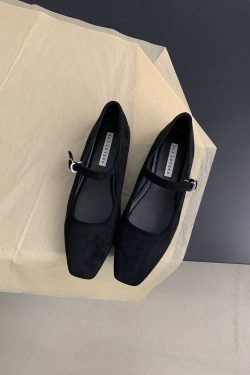 Leopard Print Square Toe Mary Jane Shoes for Women - Elegant Autumn/Winter High-End Granny Style Footwear
