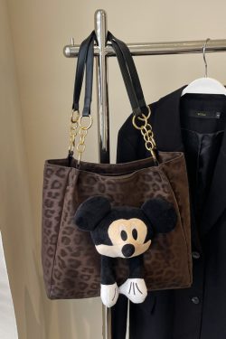 Leopard Print Tote Bag for Women - Spring Summer 2025 Retro Shoulder Bag, High-End Versatile Commuter & Travel Bag