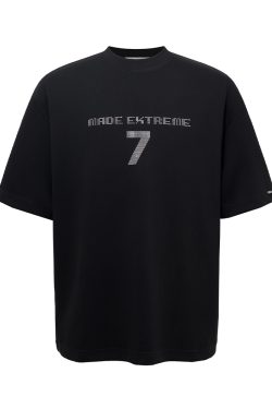 Lightweight Digital 7 Print Short Sleeve T-Shirt for Summer - Versatile Cool Tee for Casual Wear