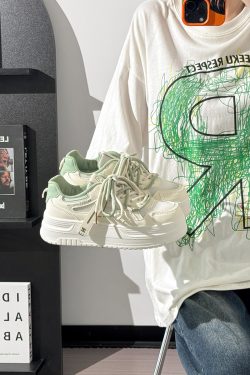 Lightweight White Sneakers for Women - Summer Casual Thick-Soled Sports Shoes, Korean Style for Students