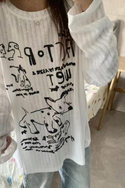 Long Sleeve White T-Shirt for Women - Thin Sun Protection, Casual Loose Fit, Versatile Everyday Top