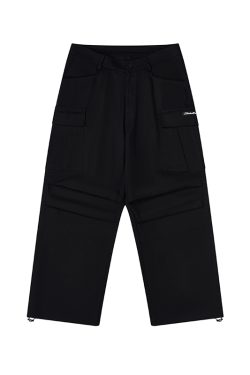 Loose Straight-Leg Pleated Cargo Pants with Large Pockets - Trendy Y2K Style for Casual Chic Outfits