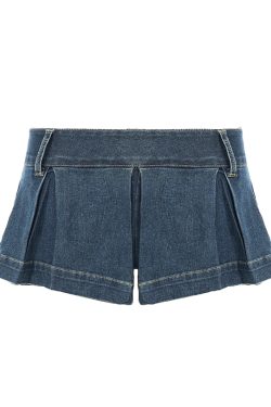 Low Waist Ultra Short Denim Skirt Pants - Vintage Washed Euro-American Street Style, Y2K Inspired Fashion