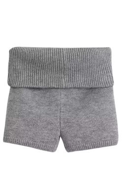 Low-Waist Vertical Striped Knitted Shorts for Women - Body-Hugging Slim Fit Elastic Hot Pants for Casual Homewear
