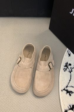 Matte Forest Green Low Heel Loafers for Women - 2024 Autumn Winter French Style One-Piece Flats