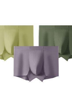 Men's 80s Ribbed Modal Boxer Shorts - High-Quality Antibacterial Double-Sided Mid-Waist Underwear for Summer 2025