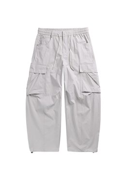 Men's Adjustable Cuff Cargo Pants - Two-Way Wear, Large Pockets, Elastic Waist, Casual Summer Trendy High Street Style
