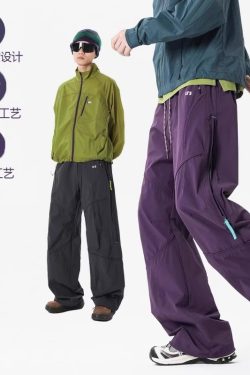Men's American Style Cargo Pants - Summer Outdoor Functional Hiking Sports Pants for High Street Casual Wear