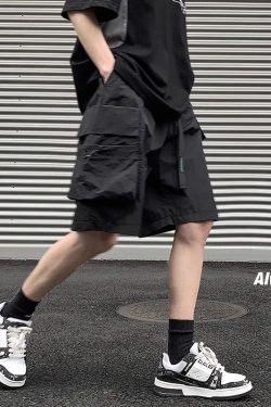 Men's American Style Multi-Pocket Cargo Shorts, Summer Trendy Loose Straight-Leg Sports Casual Five-Point Shorts