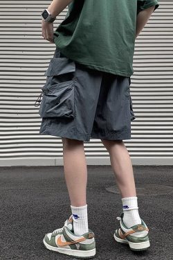 Men's American Style Multi-Pocket Cargo Shorts, Summer Trendy Loose Straight-Leg Sports Casual Five-Point Shorts