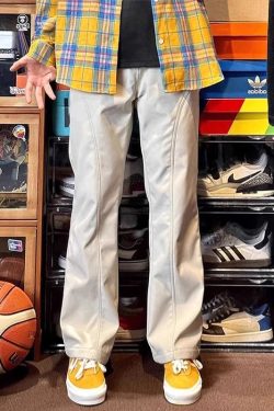 Men's American-Style Thin Waterproof Quick-Dry Cargo Pants, Diagonal Cut Casual Outdoor Straight-Leg Summer Trousers