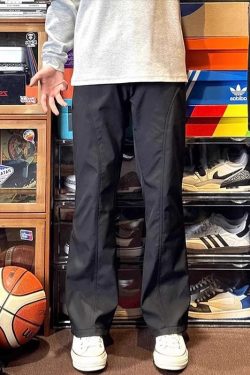 Men's American-Style Thin Waterproof Quick-Dry Cargo Pants, Diagonal Cut Casual Outdoor Straight-Leg Summer Trousers