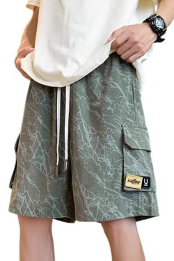 Men's Camouflage Sports Shorts - American Style Quick-Dry Straight-Leg Pants for Summer, Cool High School Casual Wear