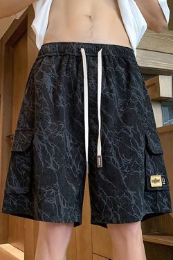 Men's Camouflage Sports Shorts - American Style Quick-Dry Straight-Leg Pants for Summer, Cool High School Casual Wear