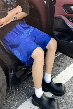 Men's Casual Basketball Shorts - Trendy Embroidered 5-Point Loose Fit Breathable Summer Shorts for Versatile Style