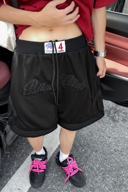 Men's Casual Basketball Shorts - Trendy Embroidered 5-Point Loose Fit Breathable Summer Shorts for Versatile Style