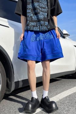 Men's Casual Basketball Shorts - Trendy Embroidered 5-Point Loose Fit Breathable Summer Shorts for Versatile Style