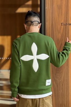 Men's Casual Round-Neck Sweatshirt, American Street Style Hip-Hop Pullover Hoodie for Spring and Autumn, Trendy Urban Wear