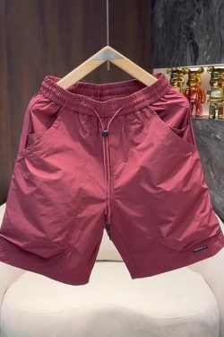 Men's Loose-Fit Quick-Dry Summer Shorts - Breathable Casual Five-Point Pants for Outdoor and Beach Wear, Trendy Summer Style