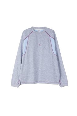 Men's Skin-Friendly Antibacterial Long Sleeve T-Shirt - Spliced Design, Casual Style, Perfect for 90s and Y2K Inspired Outfits